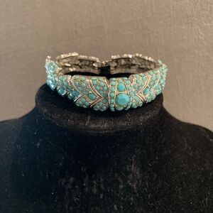 Turquoise Beaded Statement Bracelet